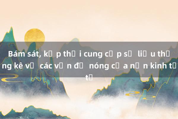 Bám sát, kịp thời cung cấp số liệu thống kê về các vấn đề nóng của nền kinh tế